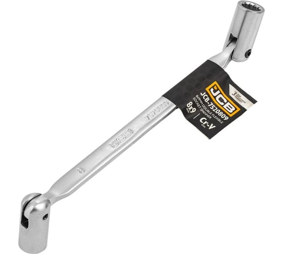 Изображение товара Ключ торцевой шарнирный двухсторонний JCB 8x9мм JCB-7520809(58170)