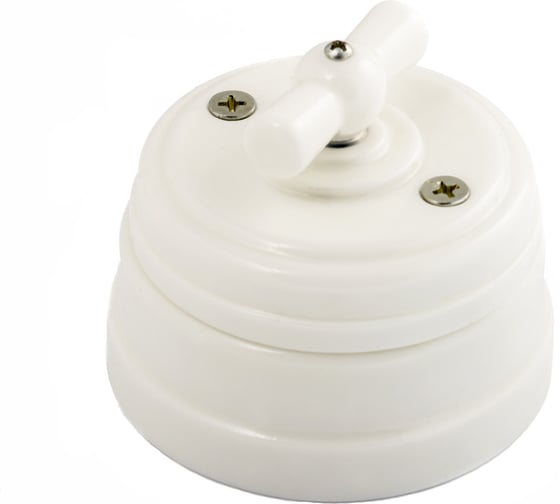 Изображение товара Выключатель МЕЗОНИНЪ проходной поворотный 2 положения, цвет - белый GE70404-01