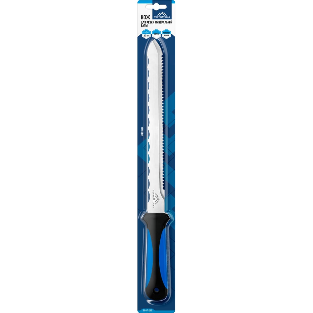 Изображение товара Нож vertextools 280мм для резки минеральной ваты