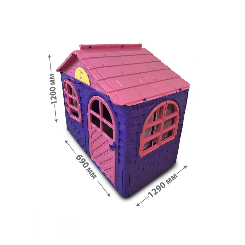 фото Игровой домик с карнизами и шторками doloni фиолетово-розовый, 69x129 см, 025500/10