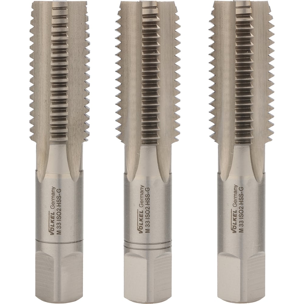 Изображение товара Метчик VOLKEL М33 шаг 3.5мм комплект из 3 шт. DIN352 HSS-G
