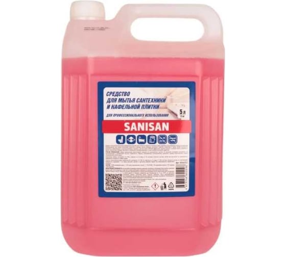 Изображение товара Средство для мытья сантехники и кафельной плитки ACG SANISAN концентрированное 5 л, 1 шт. 1026511