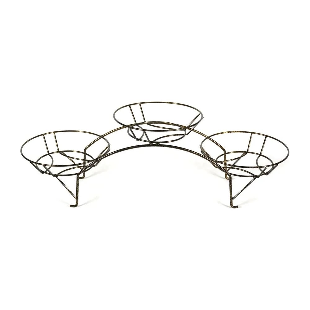 Изображение товара Подставка ПРОФСАНМОНТАЖ Дуга настольная на 3 горшка бронза 32x68x23см