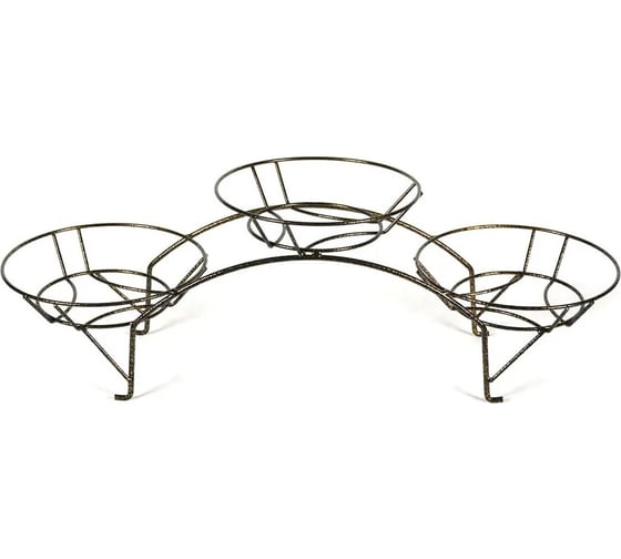 Изображение товара Подставка ПРОФСАНМОНТАЖ Дуга настольная, на 3 горшка, 32х68х23см 012368