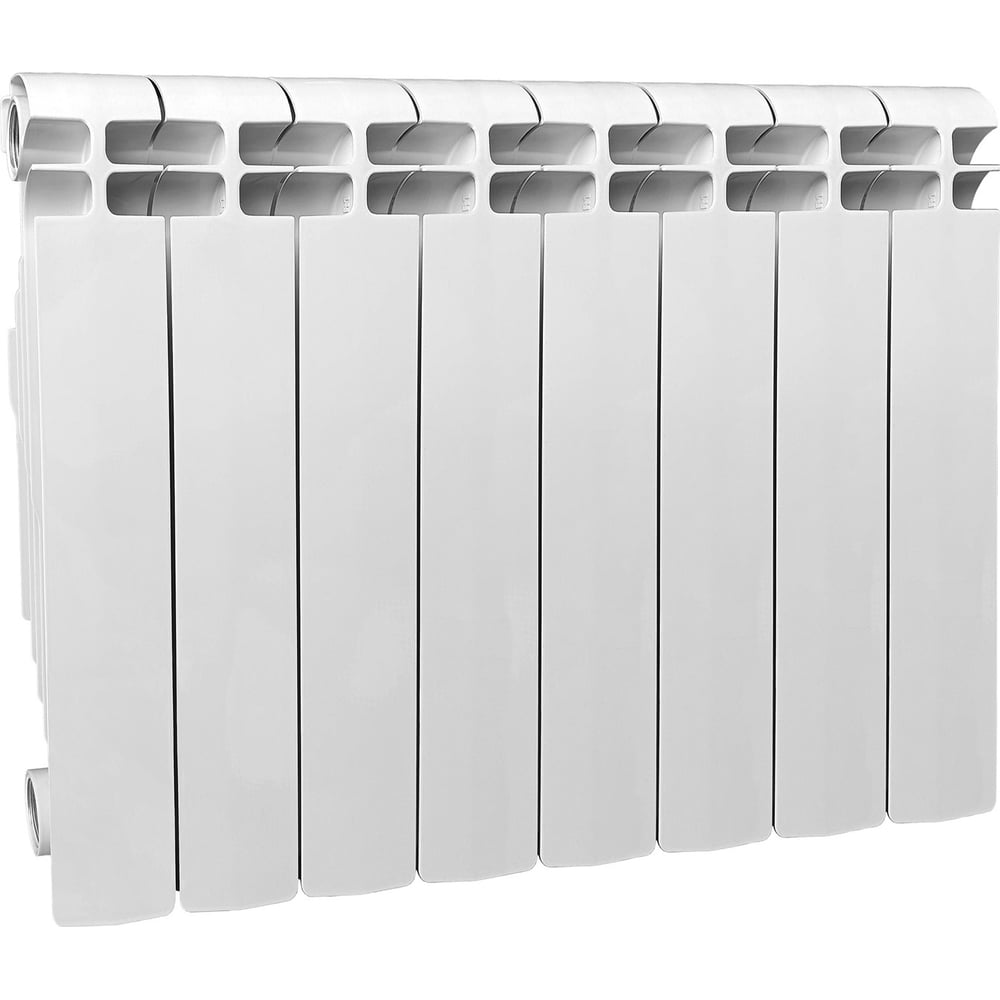 Изображение товара Алюминиевый радиатор теплоприбор серия 350 8 секций межосевое 350 мм белый