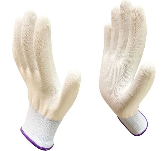 Изображение товара Перчатки нейлоновые без покрытия Master-Pro® МИКРОТАЧ белый, размер 8 М , 100 пар Класс А 2013-NWC-WH-S-100