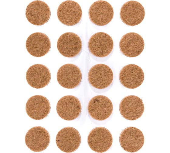 Изображение товара Самоклеящиеся фетровые пункты Tech-Krep/Zitar D18 мм тёмный 20 шт. 109151