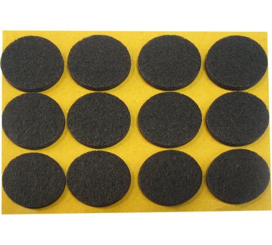 Изображение товара Самоклеящиеся фетровые пункты Tech-Krep/Zitar D24 мм тёмный 12 шт. 109155