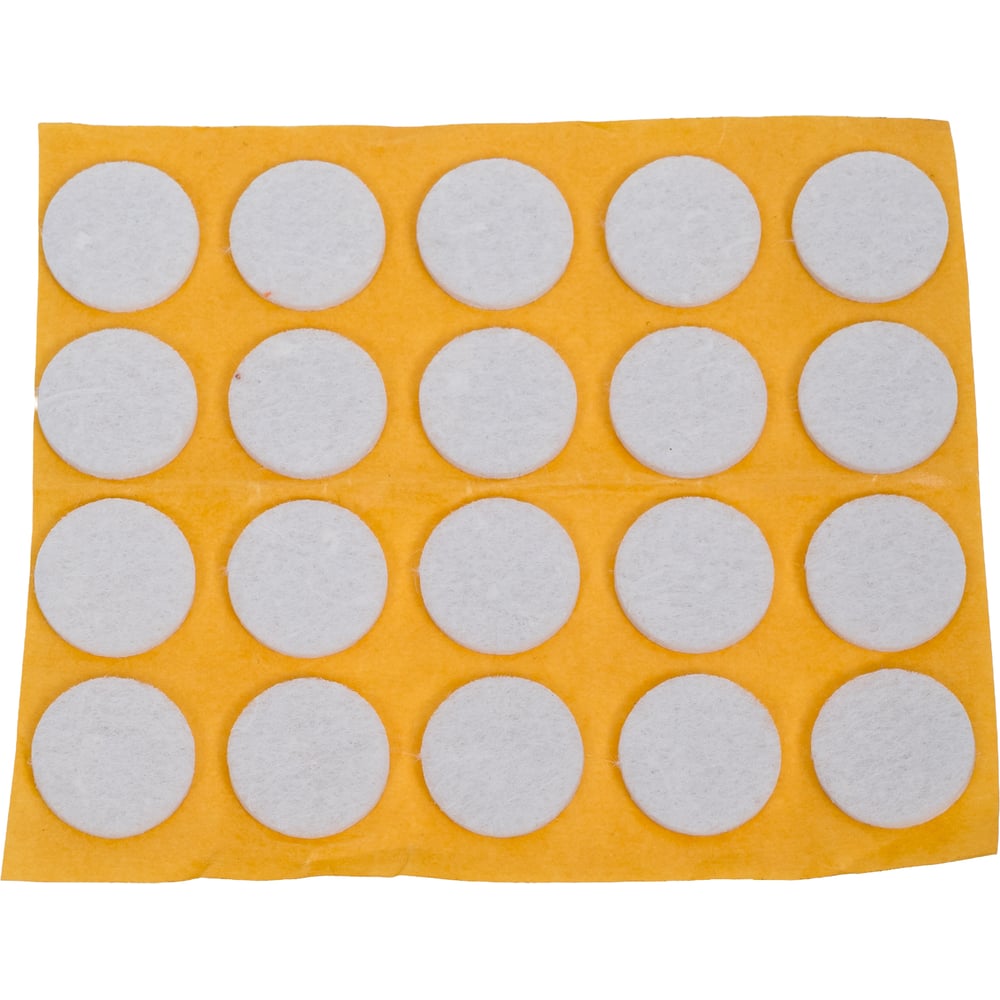 Изображение товара Самоклеящиеся фетровые пункты диаметр 18 мм 20 шт белые Tech-Krep/Zitar