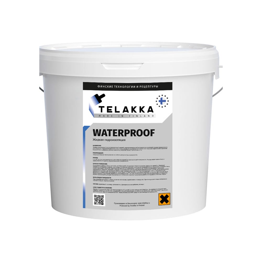 Изображение товара Жидкая гидроизоляция Telakka WATERPROOF 5 кг для внутренних работ