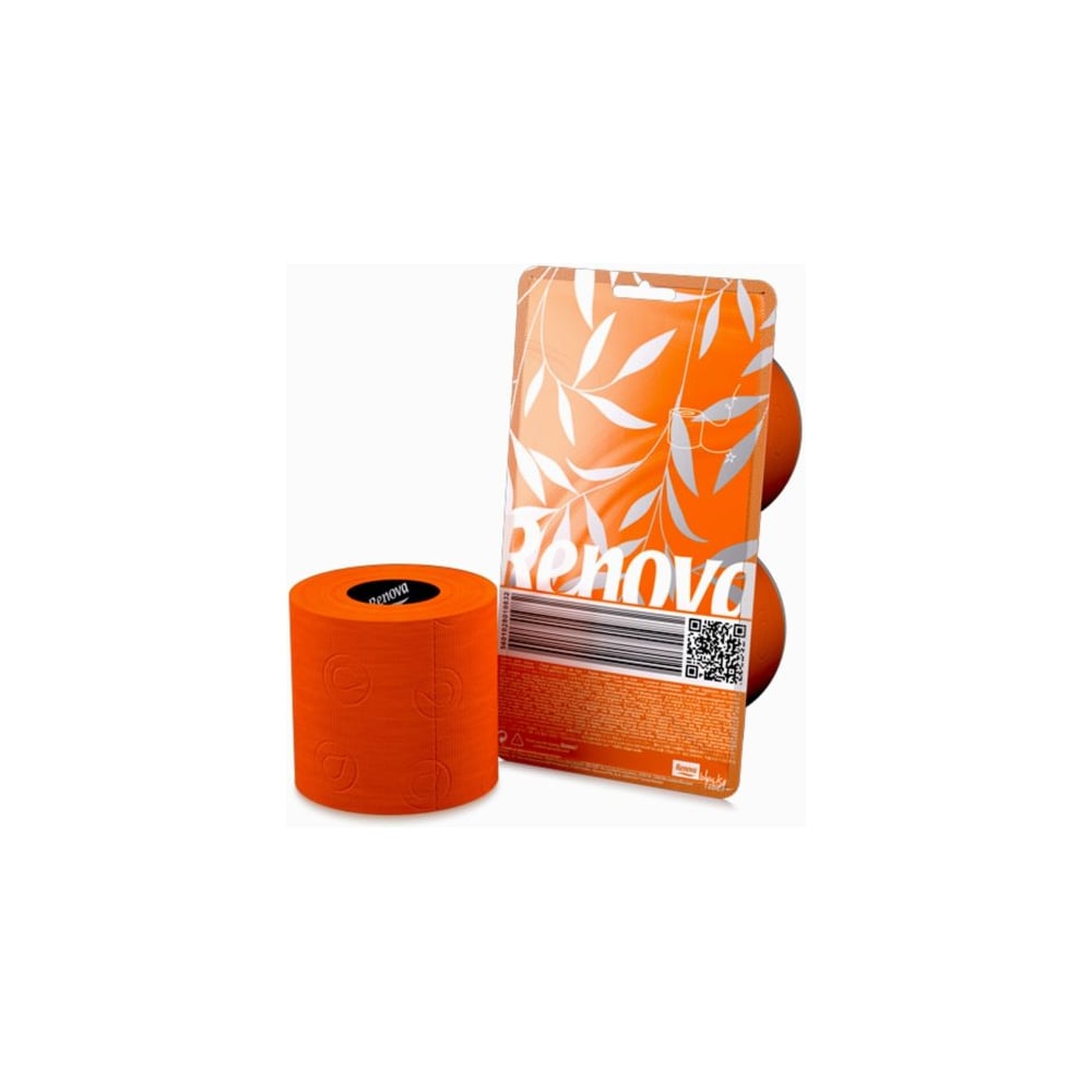 фото Туалетная бумага renova 3 слоя, 2 рулона orange, упаковка 5601028010832