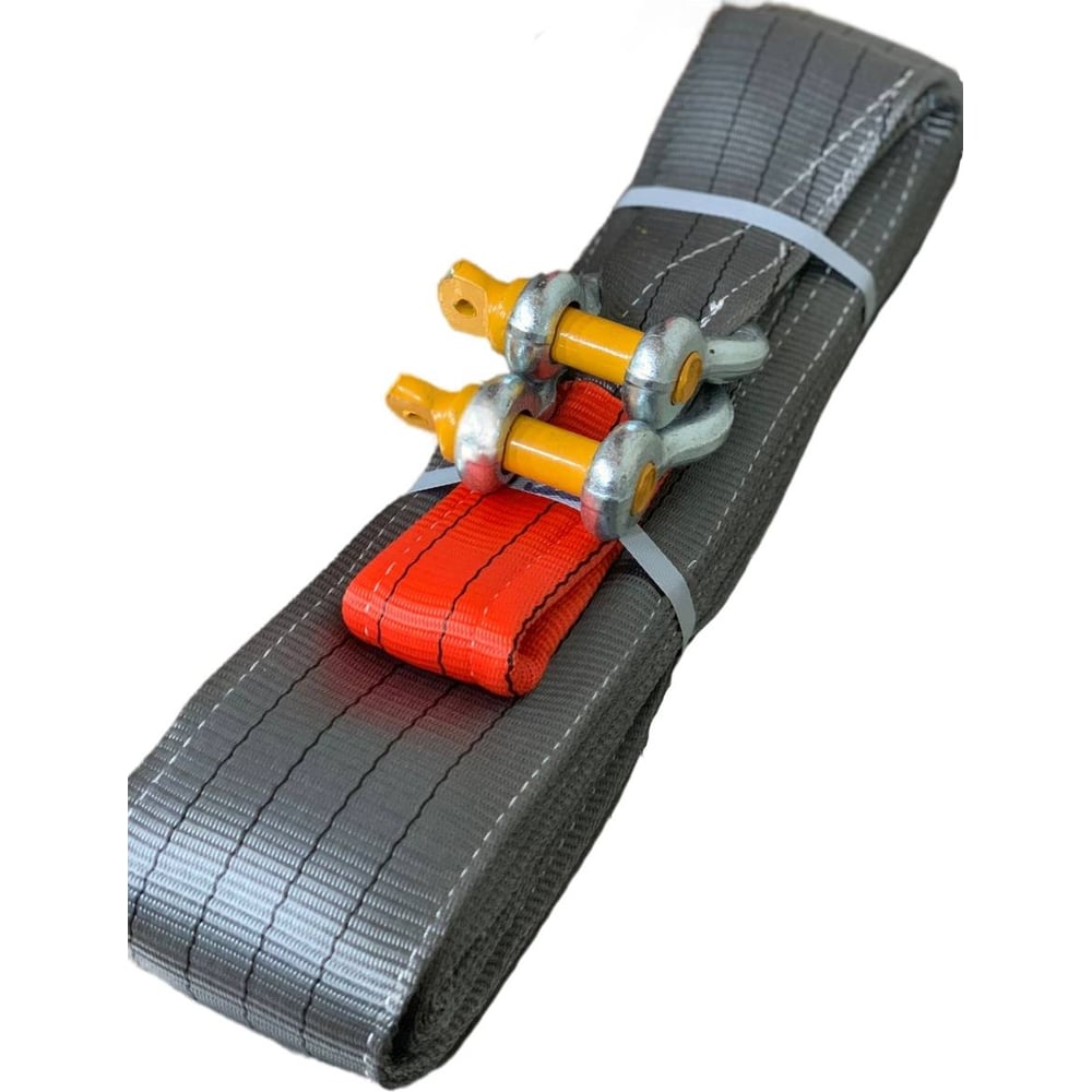 Изображение товара Трос буксировочный текстильный Строп-Стор 120 мм, 28 т, 5 м, скоба-скоба