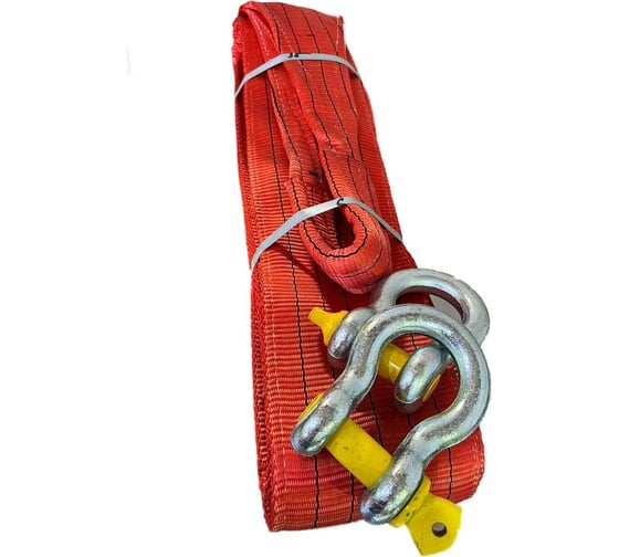 Изображение товара Трос буксировочный текстильный Строп-Стор 150 мм, 35 т, 5 м, скоба-скоба S100227