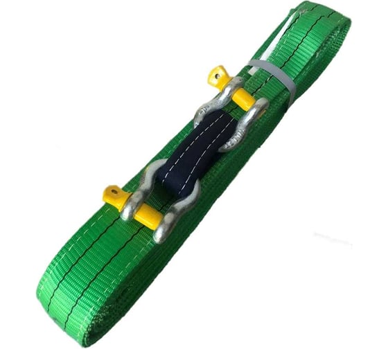 Изображение товара Трос буксировочный текстильный Строп-Стор 60 мм, 12 т, 10 м, скоба-скоба S100218