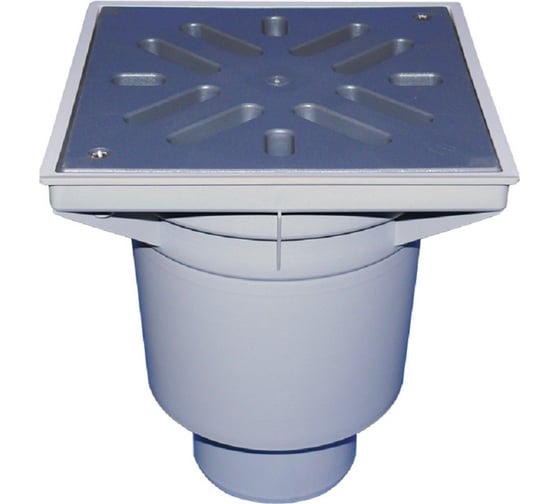 Изображение товара Дворовый трап HL вертикальный выпуск, с сифоном, максимальная нагрузка 1.5 тонны, DN110 HL 606LW/1