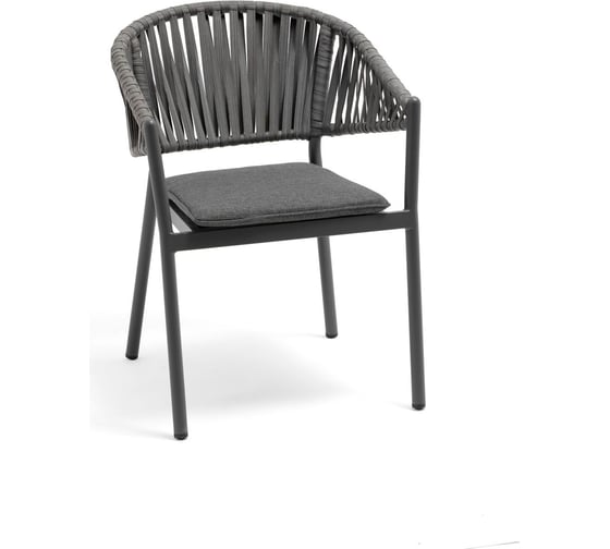 Изображение товара Садовое кресло ООО "Фотон" Konway Matera с подушкой, алюминий/роуп, цвет антрацит E7063