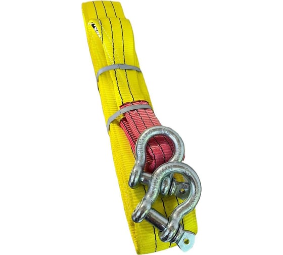Изображение товара Трос буксировочный текстильный Строп-Стор 90 мм, 21 т, 5 м, скоба-скоба S100219