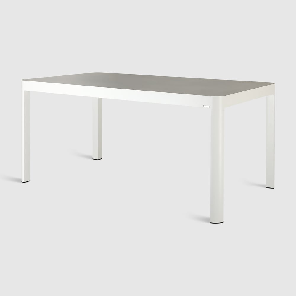 Садовый стол ООО "Фотон" Konway Cavalese 160x90 мм, алюминий/HPL, цвет белый/мрамор K-2010-1