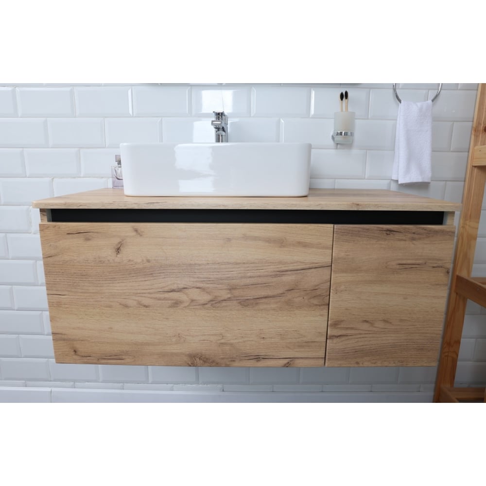 Изображение товара Тумба Alcora Vitale 80 для умывальника секвойя крем современная подвесная