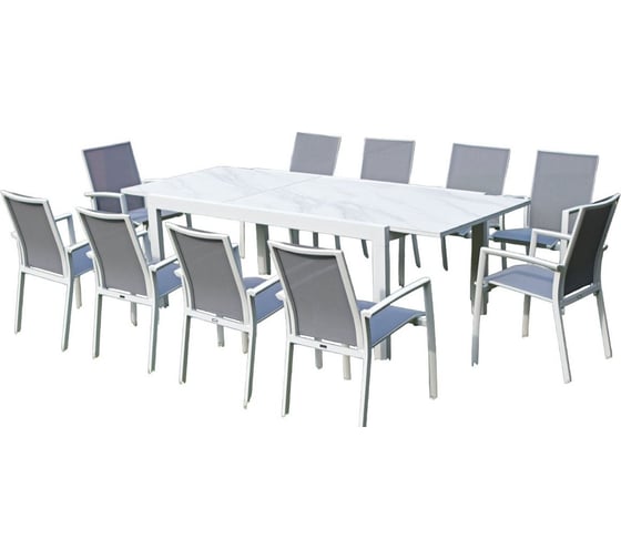 Изображение товара Набор мебели для сада ДЕНВЕР: раскладной стол + 10 кресел, алюминий/керамогранит/текстилен ООО "Фотон" Konway K-0370