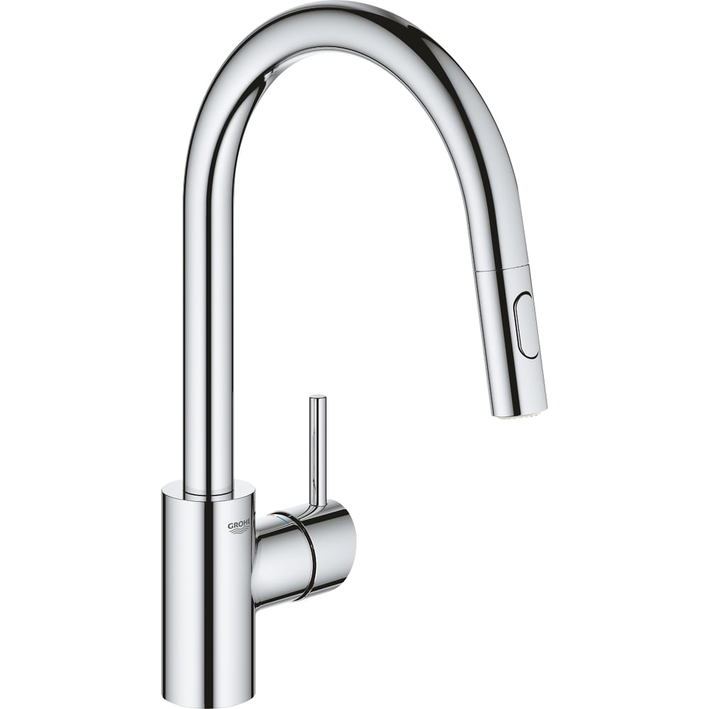 Изображение товара Смеситель для мойки Grohe Concetto с выдвижным аэратором, высокий излив 31483002 Изображение товара Смеситель для мойки Grohe Concetto с выдвижным аэратором, высокий излив 31483002