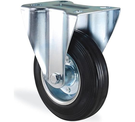 Изображение товара Неповоротная колесная опора транспортной серии с площадкой, 200 мм KAMA K-3307-SLS-200