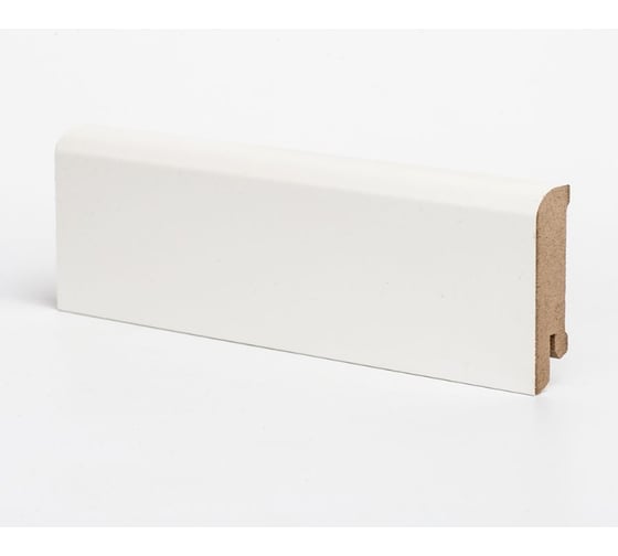 Изображение товара Плинтус напольный Ликорн МДФ Деартио U 102-60 Белый 60x16x2050 мм P.1.1.02.1.60.16.D