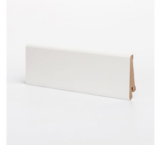 Изображение товара Плинтус напольный Ликорн МДФ Деартио U 101-60 Белый 60x16x2050 мм P.1.1.01.1.60.16.D