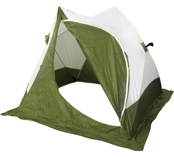 Изображение товара Палатка зимняя 2-скатная Следопыт Oxford 210D PU 1000, оливковый/белый PF-TW-33