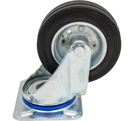 Изображение товара Поворотная колесная опора транспортной серии с площадкой, 100 мм KAMA K-3302-SLS-100