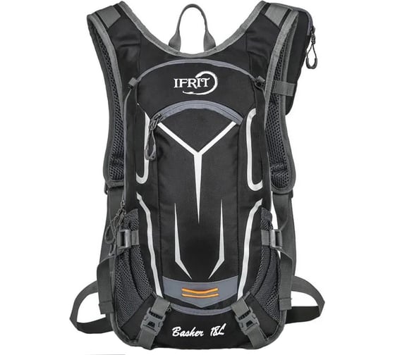 Изображение товара Рюкзак спортивный Ifrit Basher полиэстер, черный/серый 15 л Р-999-15/1-1 4680232391938