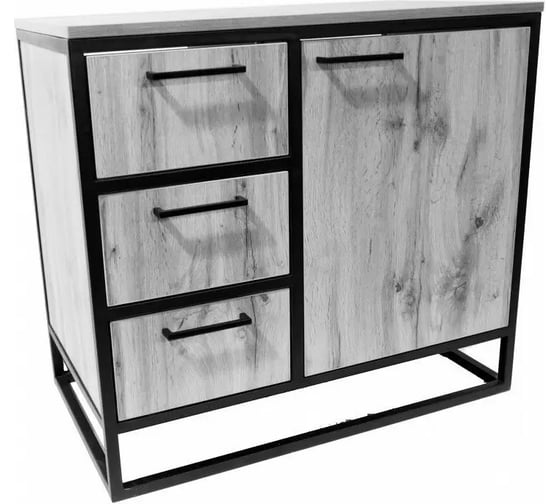 Изображение товара Тумба Desk Question 80 лофт DQ серия Brown, дуб белый 10044