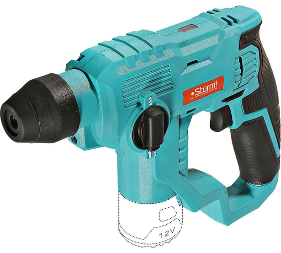 Изображение товара Аккумуляторные перфораторы Sturm 1BatterySystem 12V CRH1215