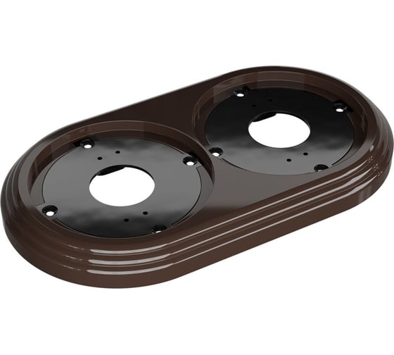 Изображение товара Рамка МЕЗОНИНЪ 2-местная пластиковая, цвет - коричневый GE30702-04