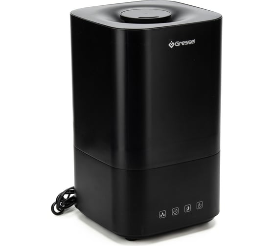 Изображение товара Увлажнитель воздуха Gressel 4 л, ароматизатор, фильтр очистки воды, таймер, черный GRU-5001