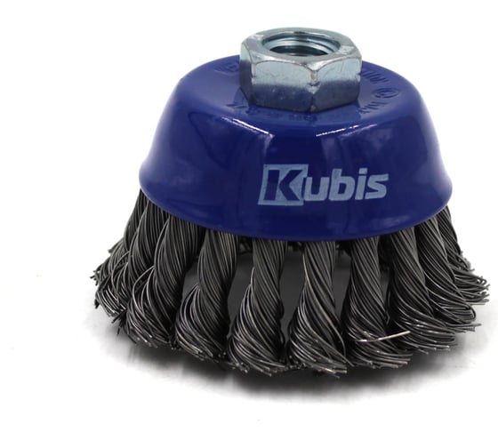 Изображение товара Щетка-крацовка чашечная для УШМ 85 мм, стальная жгутированная проволока KUBIS 07-06-2085