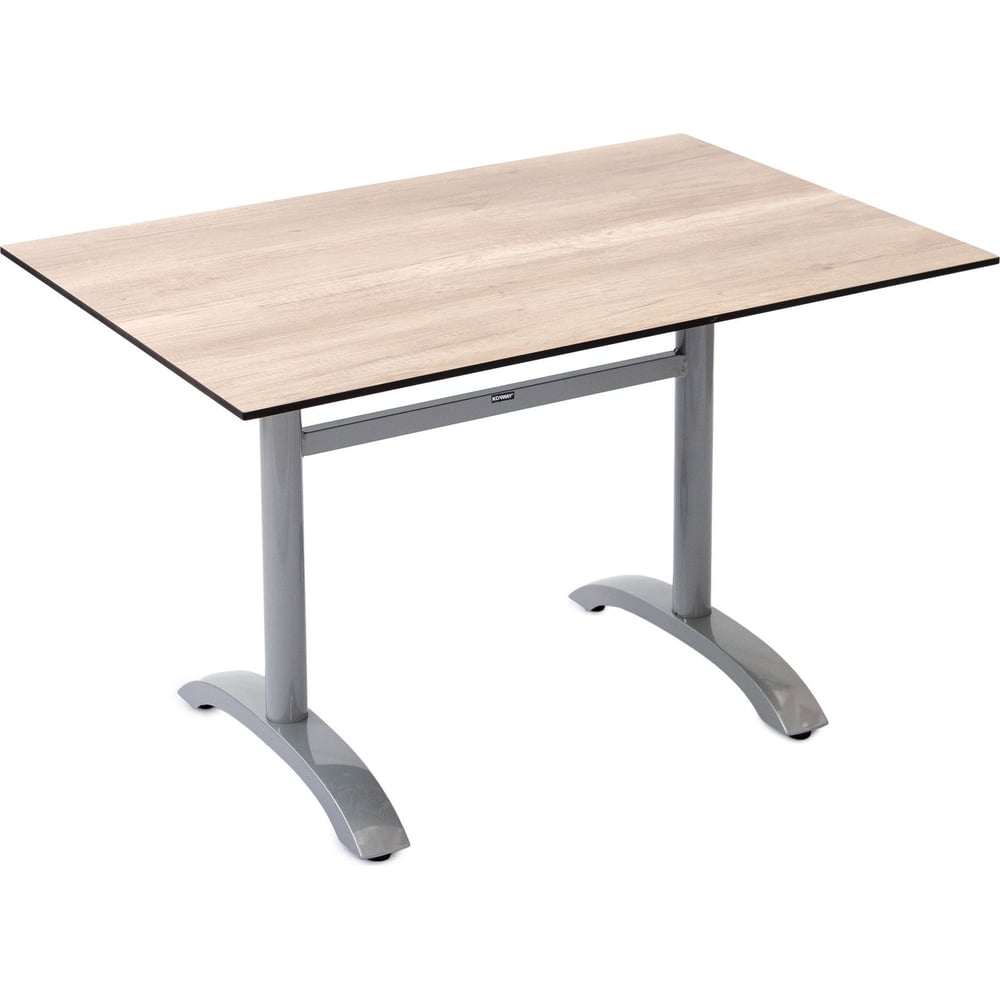 Складной стол Konway Solid Top Easy 120x80, montpellier/silver, для дома, дачи, бани, балкона, веранды, террасы KN-3159/KN-Solid.12080.214