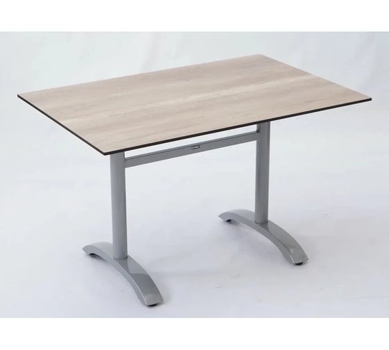 Изображение товара Складной стол Konway Solid Top Easy 120x80, nebraska/silver, для дома, дачи, бани, балкона, веранды, террасы KN-3159/KN-Solid.12080.642