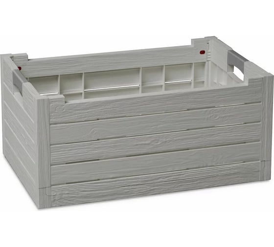Изображение товара Пластиковый складной ящик TOOMAX Florida 50 л, светло-серый Z382M057