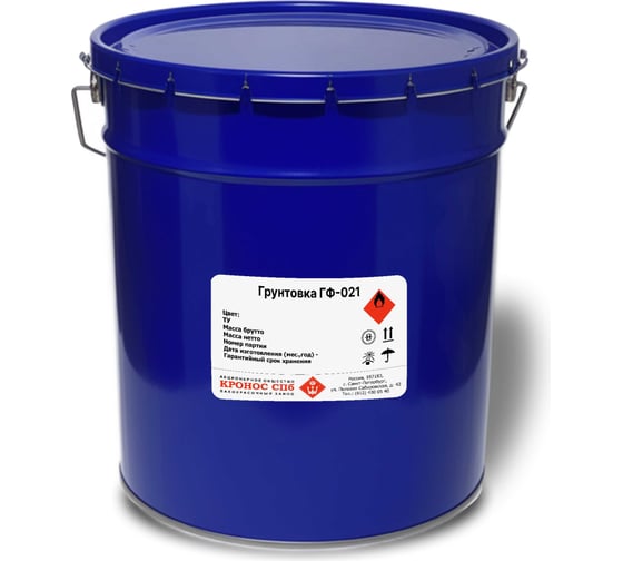 Изображение товара Грунтовка КРОНОС СПб ГФ-021 коричневая, ведро 20 кг 4605578001518