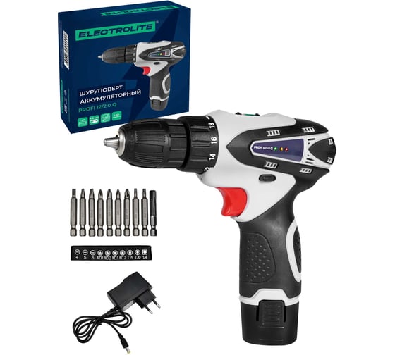 Изображение товара Аккумуляторный шуруповерт Electrolite PROFI 12/2.0 Q 4987