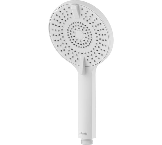 Изображение товара Лейка для душа Milardo Rora 4F, белая матовая ROR4FWRM18