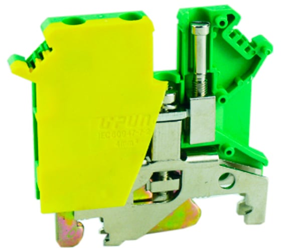 Изображение товара Винтовая заземляющая клемма UPUN UKJ-4/1×2JD, 100 шт 11042