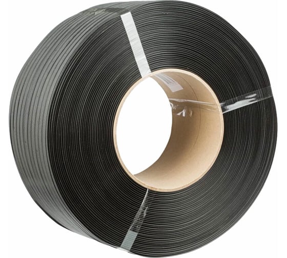 Изображение товара Полипропиленовая стреппинг лента ОФИСМАГ, серая, 15 мм х 0,8 мм, длина 2000 метров, 609093