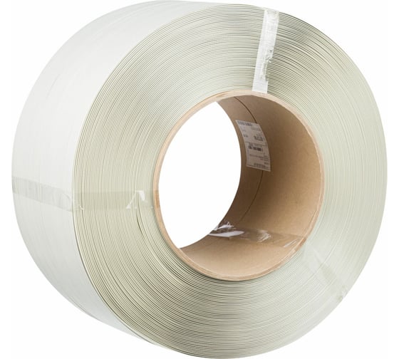 Изображение товара Полипропиленовая стреппинг лента ОФИСМАГ белая, 12 мм х 0,5 мм, длина 3000 метров, 609089