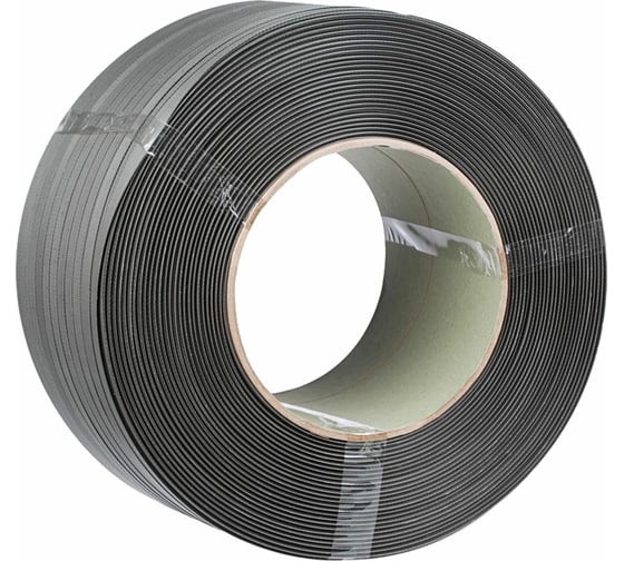 Изображение товара Полипропиленовая стреппинг лента ОФИСМАГ серая, 15 мм х 1 мм, длина 1200 метров, 609094