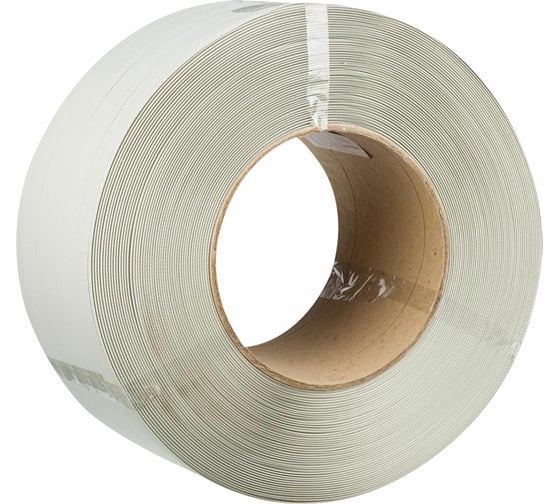 Изображение товара Полипропиленовая стреппинг лента ОФИСМАГ белая, 9 мм х 0,5 мм, длина 4000 метров, 609088