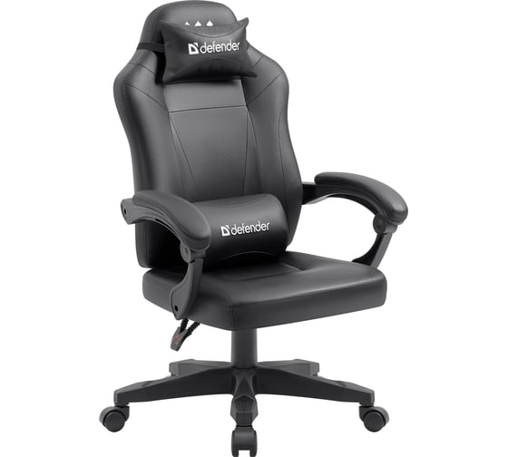 Изображение товара Игровое кресло DEFENDER Master черный, полиуретан, 50 мм 64472