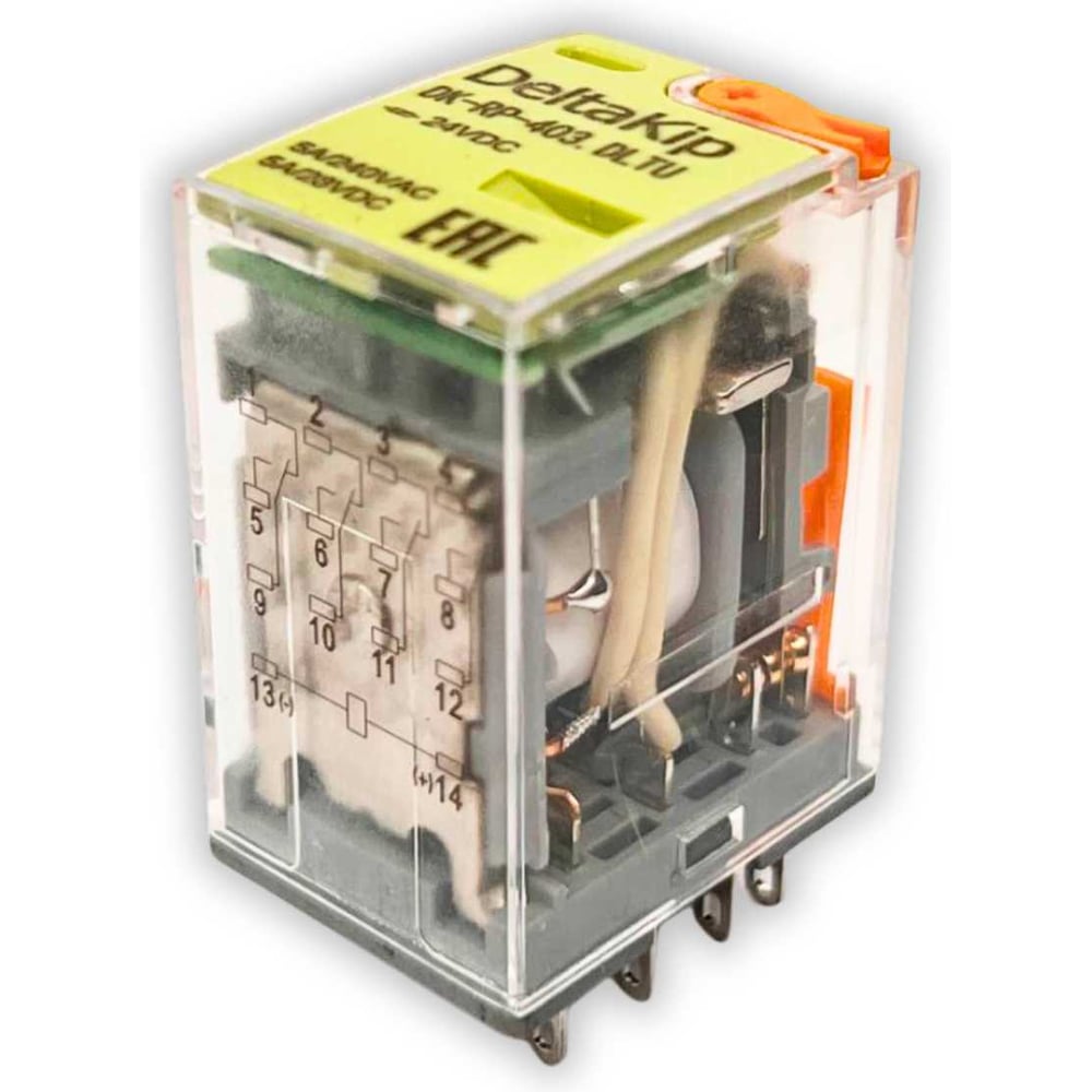 Изображение товара Промежуточное реле DELTAKIP DK-RP (403.DLTU, 4 конт., 24V DC) DK-K0000003