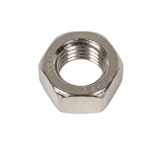 Изображение товара Гайка шестигранная Море-Метизов DIN 934 А4-80 M18, 5 шт GAYKA934A480M185M